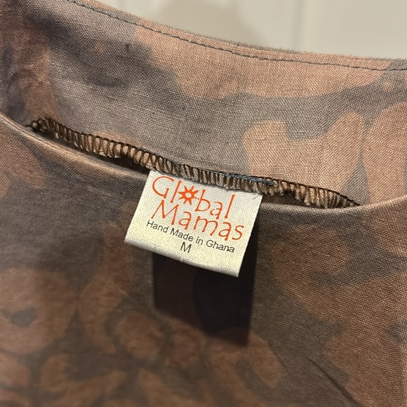 Linen batik structured peplum top - Picture 3 of 4